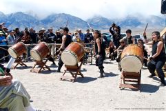 UCLA Kyodo Taiko performing their signature song, "Encore," during the 46th Annual Manzanar Pilgrimage.