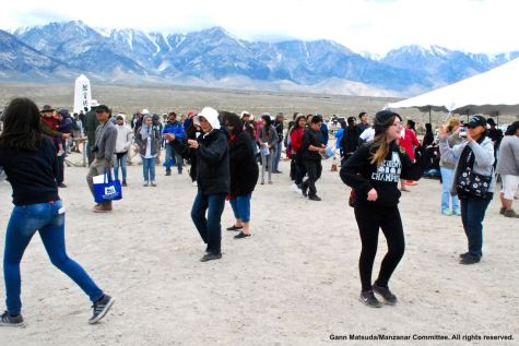 Ondo dancing at the conclusion of the 47th Annual Manzanar Pilgrimage, April 30, 2016, Manzanar National Historic Site.