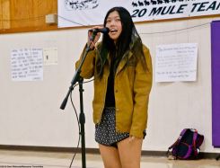 The open mic session at the conclusion of the 2019 Manzanar At Dusk program, April 27, 2019, at Lone Pine High School.