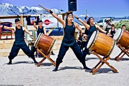 UCLA Kyodo Taiko opened the 50th Annual Manzanar Pilgrimage, April 27, 2019, at the Manzanar National Historic Site.