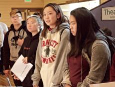 Katari student participate in a “Racist Laws” exercise, learning about the widespread anti-Asian sentiment in the decades preceding World War ii.